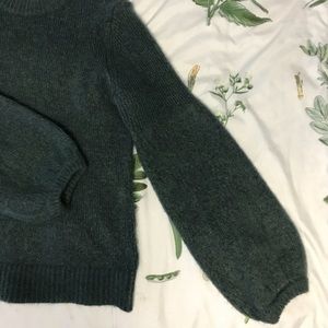 Knit wool-blend sweater.